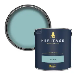 Dulux Trade Heritage Sky Blue Velvet matt Wall paint, 2.5L