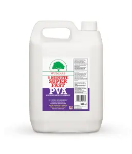 Wudcare 5 Minute Super Fast PVA Woodworking Adhesive - 5ltr