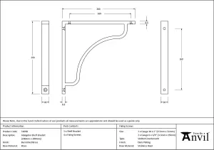 From The Anvil Burnished Brass Abingdon Shelf Bracket (200mm x 200mm)