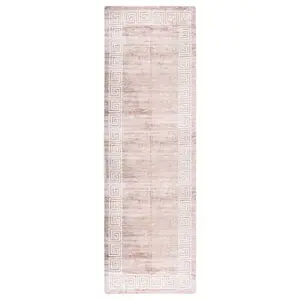 Berkfield Rug Washable 80x300 cm Beige Anti Slip