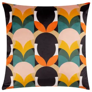 Heya Home Raeya Art Deco Velvet Feather Rich Cushion