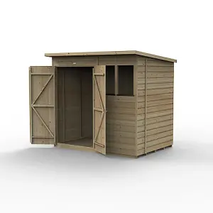 Beckwood 7x5 Pent Shed - 2 Windows - Double Door