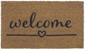 Coir Doormat Gainsborough Welcome Heart 40x70 cm