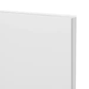 GoodHome Stevia Gloss white Slab Appliance Cabinet door (W)600mm (H)453mm (T)18mm