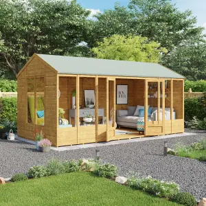 BillyOh Petra Tongue and Groove Reverse Apex Summerhouse - Pressure Treated - 16x8