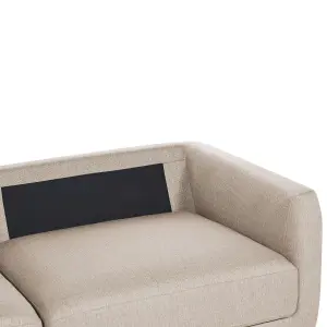 3 Seater Fabric Sofa Beige SIGTUNA