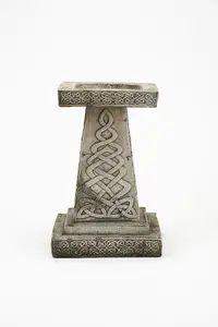 Celtic  Birdbath with Square Top