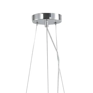 Onega 3-Light Chrome Smoked Glass Pendant Ceiling Light