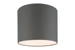 GoodHome Kpezin Dark grey Fabric dyed Light shade (D)20cm