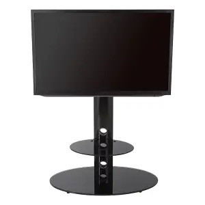 AVF Lugano 80cm Oval Pedestal TV Stand - Black