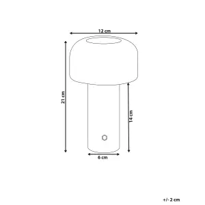 Wireless Metal Table Lamp Grey BESOS