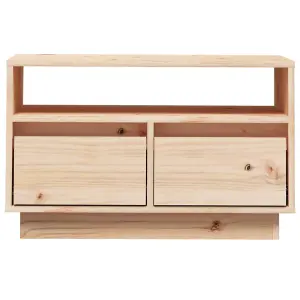 Berkfield TV Cabinet 60x35x37 cm Solid Wood Pine