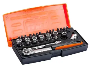 Bahco SL24 SL24 Socket Set of 24 Metric 1/4in Drive BAHSL24