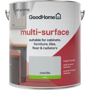 GoodHome Durable Melville Satin Multi-surface paint, 2L