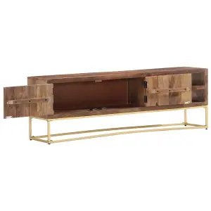 Berkfield TV Cabinet 138x30x46 cm Solid Mango Wood