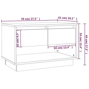 Berkfield TV Cabinet Brown Oak 70x41x44 cm Engineered Wood