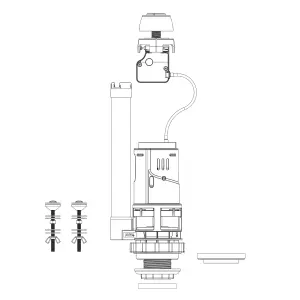 Flomasta Push button Dual Flush valve (Dia)48mm