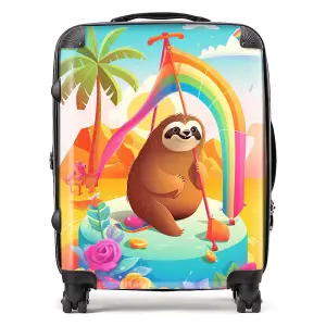 Sloth On A Beach Holiday Suitcase - Large