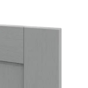 GoodHome Alpinia Matt slate grey wood effect Shaker Highline Cabinet door (W)500mm (H)715mm (T)18mm