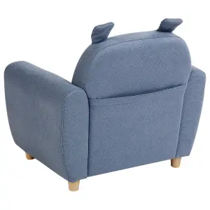 Beliani Modern Kids Chair MARIBO Fabric Blue