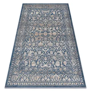 Carpet Wool NAIN Ornament, frame, vintage 7557/51644 beige / blue 240x340 cm