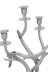 Interiors by Premier 3 Candles Antler Candelabra Holder, Candle Holder for Dining Table, 3 Candle Holder Centrepiece