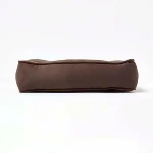 Homescapes Chocolate Faux Suede Coccyx Cushion with Ties