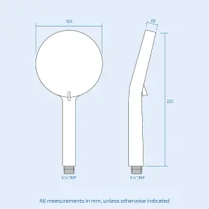 Nes Home 105mm Round Head 3 Mode Shower Handset Chrome Material ABS