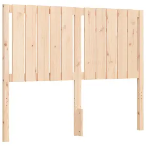 Berkfield Bed Frame with Headboard Small Double Solid Wood