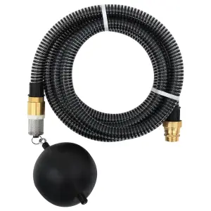 Berkfield Suction Hose with Brass Connectors 15 m 25 mm Black