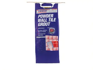 Everbuild FWPOWGROUT3 Forever White Powder Wall Tile Grout 3kg EVBFWGROUT3