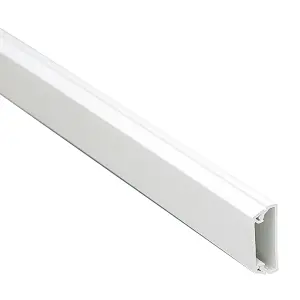 MK White Square Mini trunking,(W)50mm (L)2m