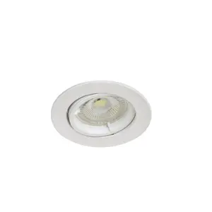 GoodHome Salk White Adjustable LED Neutral white Downlight 4.8W IP20, Pack of 3