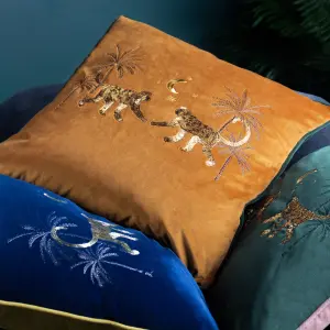 Wylder Dusk Monkey Embroidered Cushion Cover