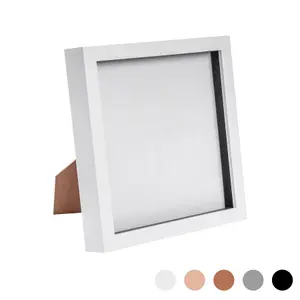 Nicola Spring 3D Box Photo Frame - Standing Hanging Craft Shadow Picture Frames - 8 x 8"