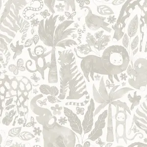 NuWallpaper NUS4852 Sweet Safari Peel & Stick Wallpaper, Taupe