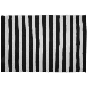 Outdoor Area Rug 160 x 230 cm Black and White TAVAS