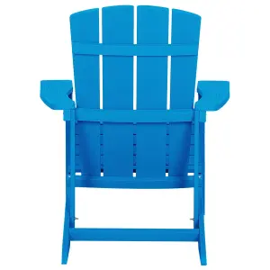 Beliani Retro Garden Chair ADIRONDACK Blue