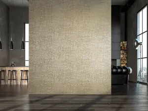 Galerie Urban Classics Brown Gold Manhattan Metallic Loft Tiles Wallpaper Roll