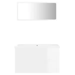 Audras 100mm Wall Hung Single Vanity High Gloss White