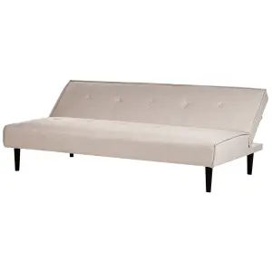 Beliani Retro Sofa Bed VISBY Beige