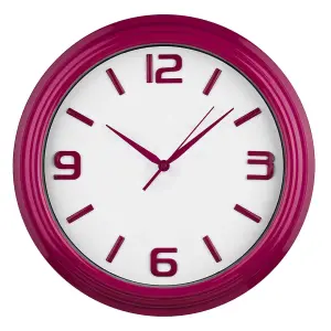 Maison by Premier Raspberry Plastic Wall Clock