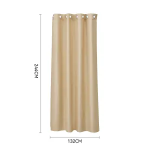 1 Pcs Outdoor Waterproof Curtains for Porch Pavilion Gazebo,Weatherproof Wind Resistant, W132 x H244cm