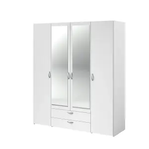 PARISOT DAILY 4DR ROBE WITH MIRROR WHITE