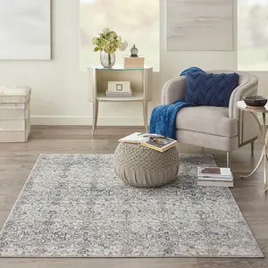 Beige Easy to Clean Floral Optical/(3D) Modern Rug for Living Room, Bedroom - 160cm X 221cm