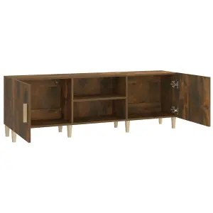 Berkfield TV Cabinet Smoked Oak 150x30x50 cm Engineered Wood