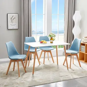 Nero Upholstered Dining Chair (Set of 6) Light Blue