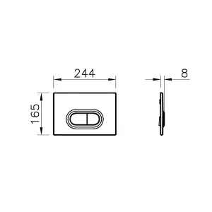 VitrA Koa White Slim Wall hung Round Toilet set with Soft close seat & Embedded cistern & frame