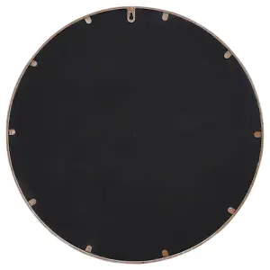 Berkfield Garden Mirror Sand 60x4 cm Iron Round for Outdoor Use