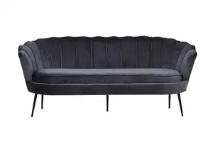 Calais Sofa 3,seater , Dark Grey Velvet